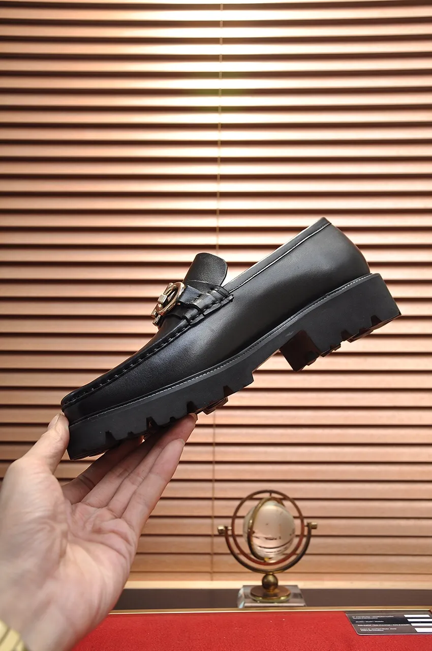 Men's men's shoes 💰540💶[Ferragamo/Ferragamo] (high-end Niuli) New 🍀 Ferragamo* - top version Ferragamo's classic formal leather shoes! Made of imported original cowhide, the inner top layer is comfortable cowhide lining! Original wear-resistant rubber outsole! High quality products! Code number 38-45 (45 customized)